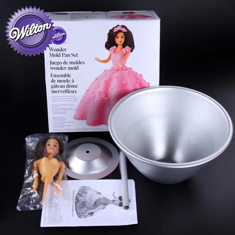 Wilton Ensemble De Moules A Gateaux En Forme De Poupee 8 Pouces Pour Robe De Princesse 3d Pour Fondant Cuisson Bricolage Bobbi Girl Aliexpress