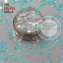 TCI21 перламутровые детали светло-розовые с светло-голубыми цветами блестящая форма кролика 4 мм Размер блестки пайетки для лака для ногтей