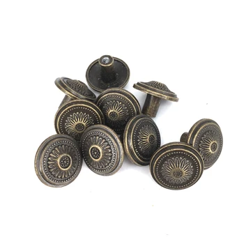 

12pcs 26mm antique jewelry wooden box handles single bronze cabinet knobs pull hardware furniture fitting