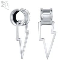 ZS 316L беруши из нержавеющей стали и Туннели пирсинг ombelico винт ушные носилки пробки Dilataciones ореха Пирсинг Туннель 10 мм