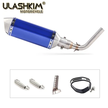 

Motorcycle Exhaust Muffler Link Pipe Carbon Fiber Exhaust middle Pipe Escape FOR honda GROM MSX125 MSX 125 2013-2015 slip on