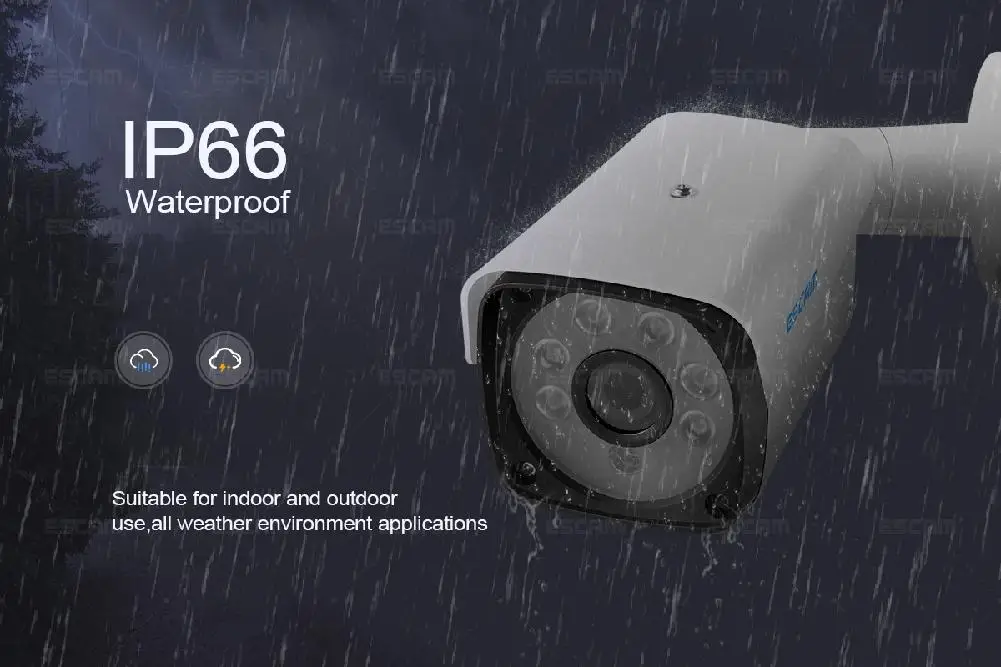 ESCAM QH002 HD 1080 P ip-камера ONVIF H.265 P2P наружная Водонепроницаемая ИК-пуля с функцией интеллектуального анализа камера безопасности