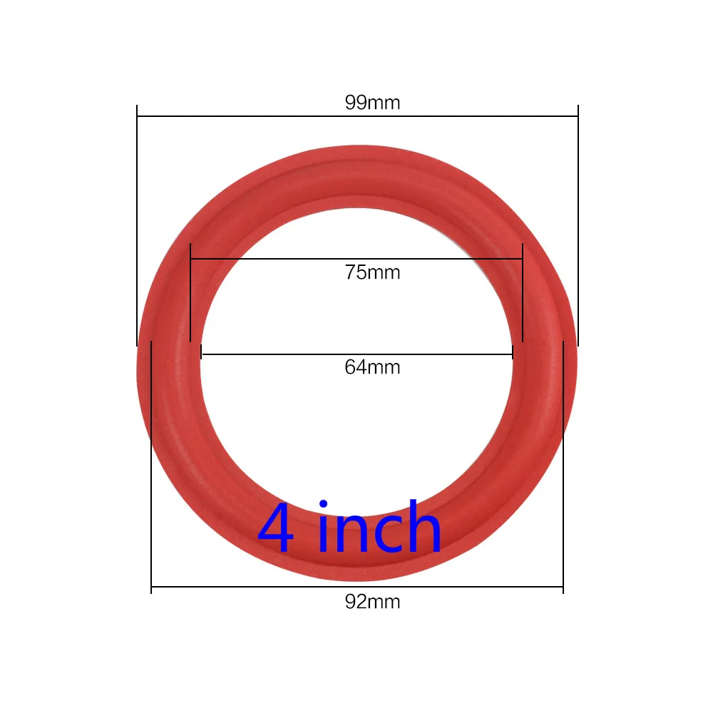 GHXAMP Красный Пенопласт ремонтный объемный подвесной динамик " 6,5" " 10" дюймов сабвуфер динамик НЧ динамик громкий динамик Замена аксессуары 2 шт