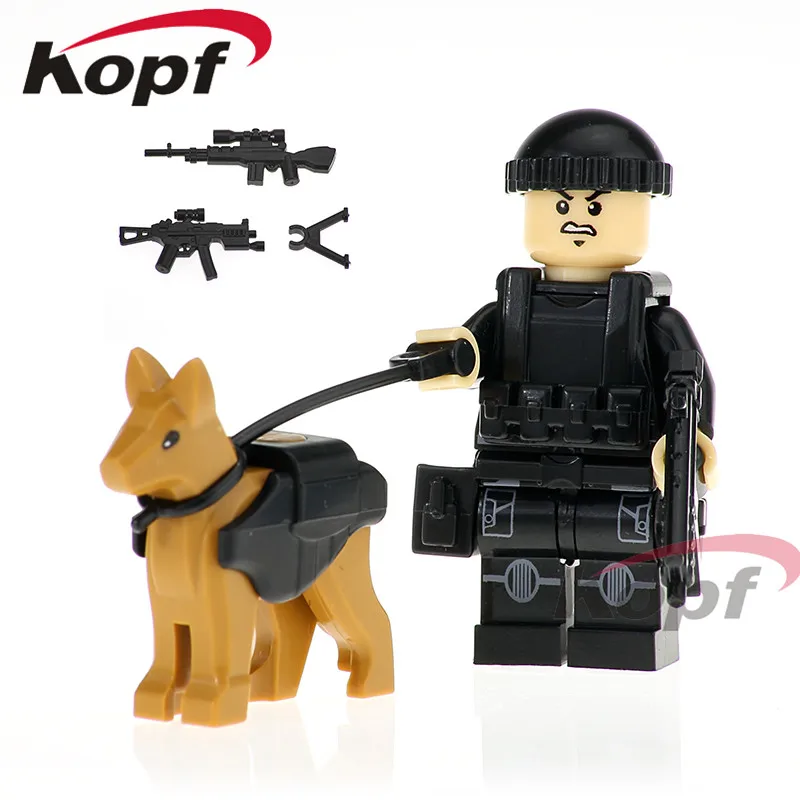 

Super Heroes Single Sale Military Figures Dog Handler Gangsters Bricks Set Model Building Blocks Best Children Gift Toys KY010