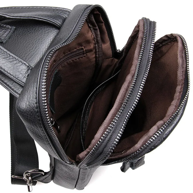 J.M.D винтажная Высококачественная забавная сумка из натуральной кожи, нагрудная сумка для мужчин 4006A