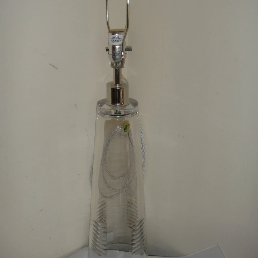 Waterford Astrum Clear Crystal Table Lamp  28 H (3)