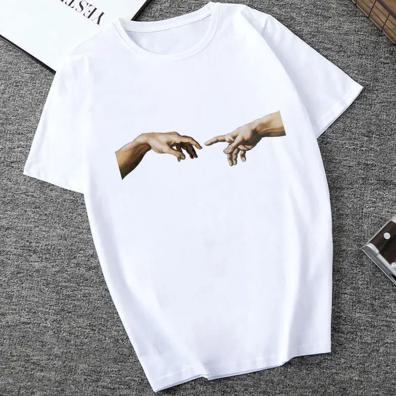 

CZCCWD Women Clothes 2019 Summer Thin Section Female T-shirt Michelangelo Funny T Shirt Women Leisure Streetwear Humor Tshirt