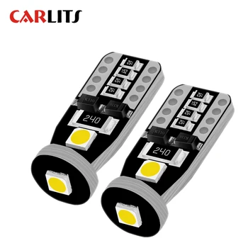 

T10 Cold White 3SMD 5050 Led Car Light W5w 194 168 Bulbs DC 12V Wedge Lamp Turn Signal Light 2PCS License Plate Light Lamp Bulb