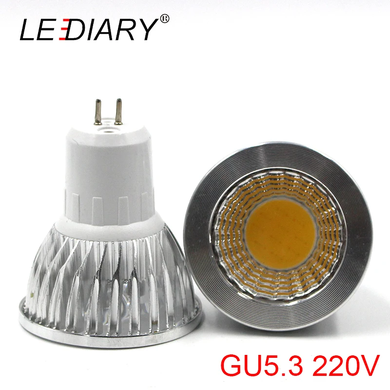 10 шт./лот MR16 GU5.3 GU10 E27 COB Светодиодная лампа точечного освещения 3 Вт 5 7 12 в 100 240 В 220