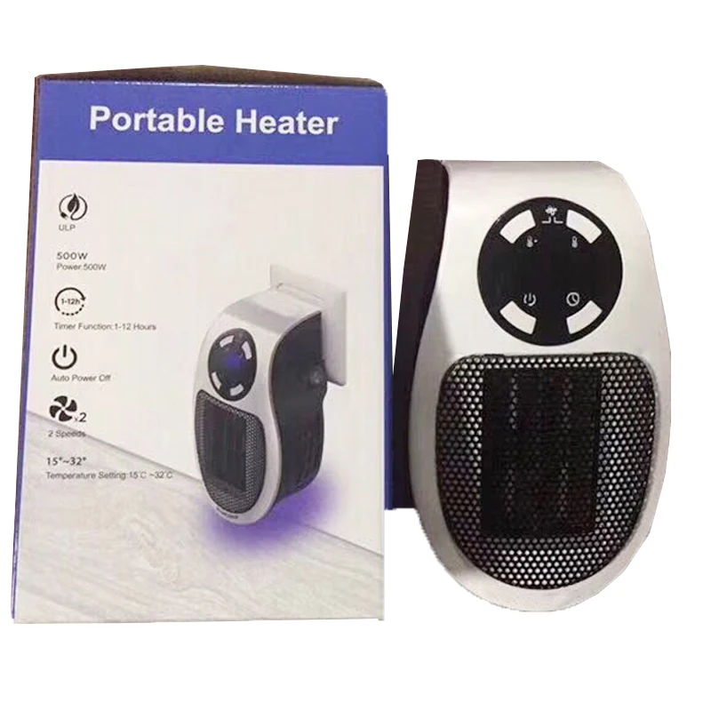 500W Electric Heater Mini Handy Heater Warmer Fan Desktop Household Wall-Outlet Handy Heater Stove Radiator Warmer Machine  (5)