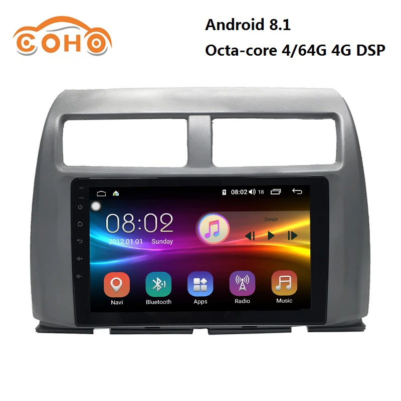 

Car audio Android 8.1 4/64G 8-core for 2012 Proton MYVI Icon Right Hand Drive with Radio BT GPS support WIFI 4G internet and DSP
