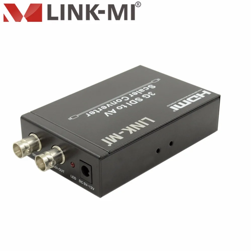 LINK-MI LM-SAV1 аудио видео конвертер SD/HD/3g SDI в AV/CVBS удлинитель 300 метров 3g 1080p@ 60 повторно засоренная петля выход sdi в bnc