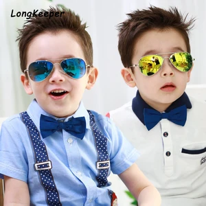 Gafas de sol con diseño de marca para niños y niñas, lentes de sol de moda, estilo Piolt, protección UV, 100%