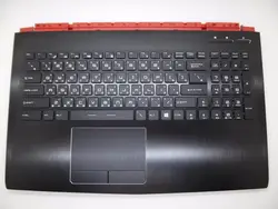 Подлокотник для ноутбука и клавиатуры для MSI GE62-2QD черный с задней подсветкой TW китайский V143422BK2 CH S1N-3ETC2Q1-SA0 3076J1C212Y31 б/у