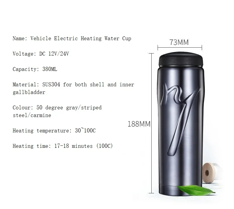 12 В/24 В портативный 350 мл автомобильный нагреватель чашки регулируемая температура автомобиля кипячение чашки электрический чайник кипячение автомобиля термос
