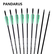 PANDARUS Archery 28inch 8MM Fiberglass Darts Hunting Practice Arrows With Replaceable Arrowhead Spine 500 for Recurve and Compou
