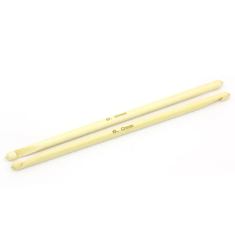 

DoreenBeads Bamboo Afghan Tunisian Double Ended Crochet Hooks Needles Natural(US 10/ UK 4)16cm long,5PCs 2015 new