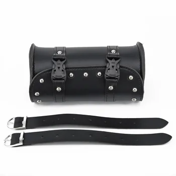 

Faux Leather Tool Roll Motorcycle Motorbike Saddle Bag Panier Luggage Latest Use