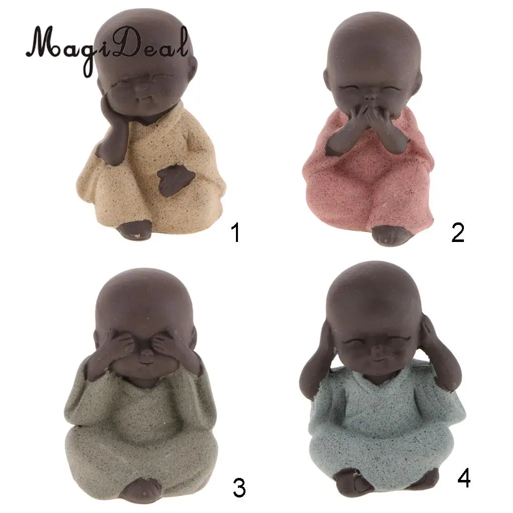 Chinese Kung Fu Tea Pet Little Buddha Monk Statue for Home Tea House Tea Party Decoration