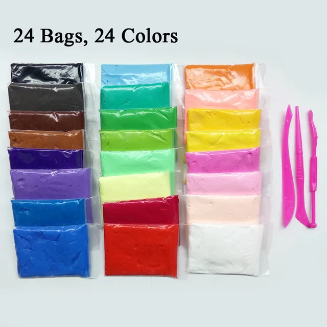 12 24 colors slime clay magic plasticine polymer clay air dry