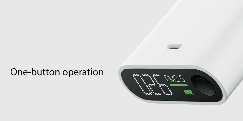Original xiaomi mijia Zhimi PM2.5 detector air detector portable OLED screen air quality monitoring Smart home (17)