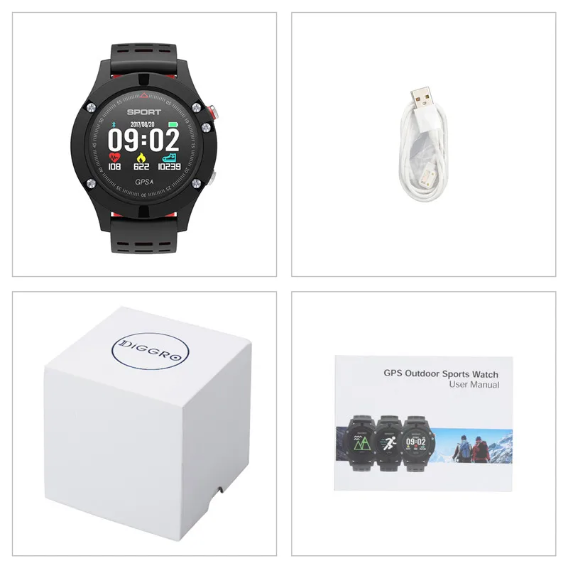Diggro DB 05 GPS умные часы альтиметр барометр термометр мульти спортивные Смарт