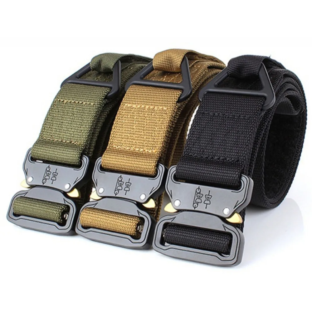 125cm* 3.8cm Mens Nylon Tactical Military Belt Outdoor multifunctional