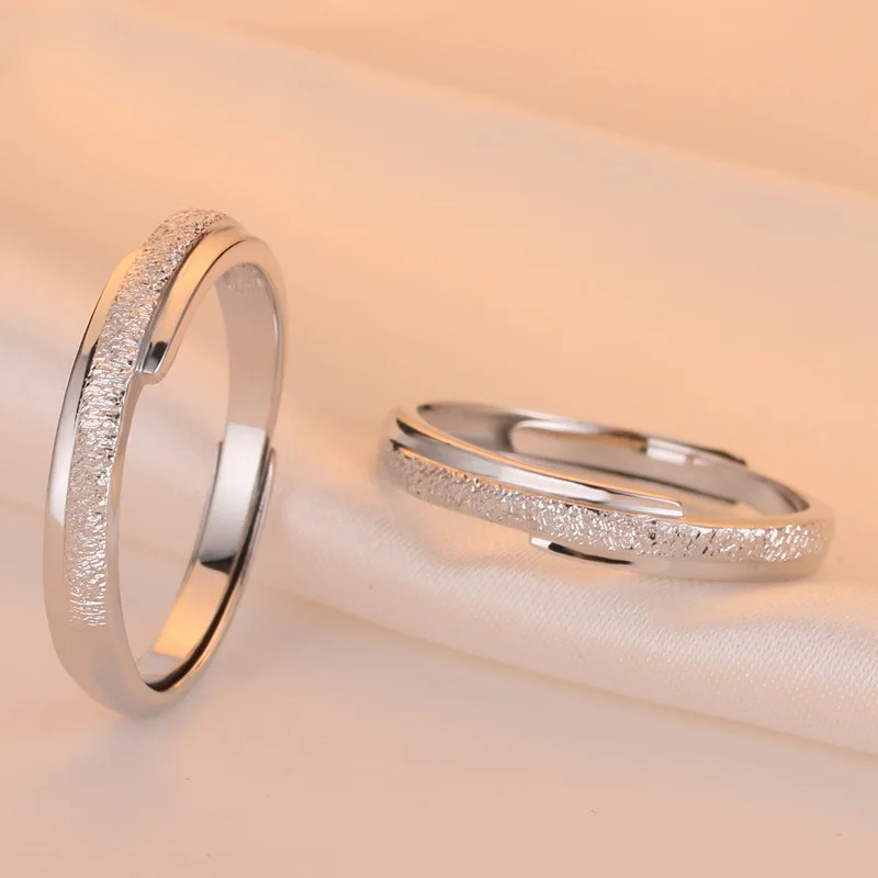 DOYUBO Original CZ Engagement Couple Rings Set For Lovers Real 925 Sterling Silver Fashion Wedding Rings For Men And Women VB242