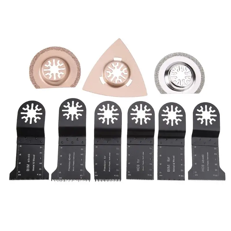 

15pcs Multitool Cutting Saw Blade Wood Plastic Tile Edge Scraper Home Oscillating Tool Household Renovator Power Accessories