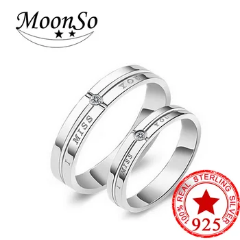 

Solid 925 Sterling Silver Ring Engagement Zircon anel for Women Wedding round elegant and graceful Couple Rings LR1541S