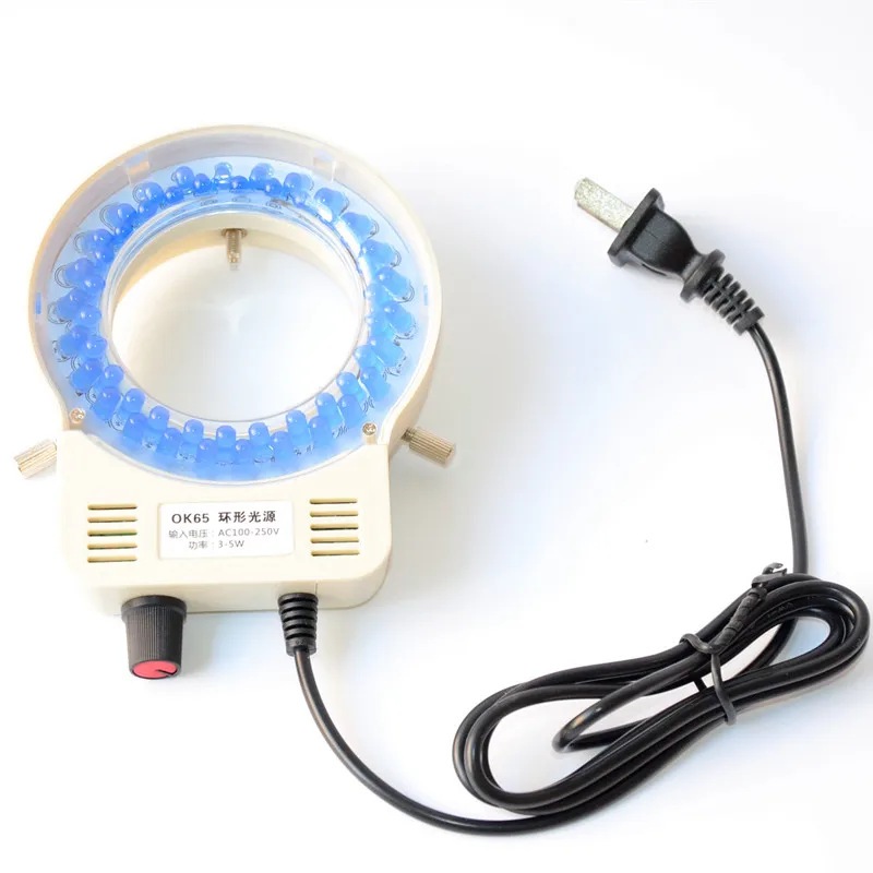 

52 Microscope Blue Ring Light LED Ring Light Illuminator with Dimmer for Stereo Microscope