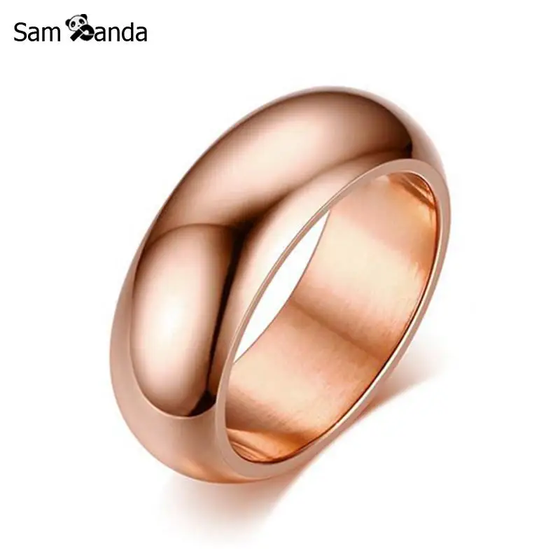 

New Simple Finger Ring Mens Jewelry Stainless Steel Rose Gold 5 Color Couple Rings For Women Wedding Engagement Wholesale