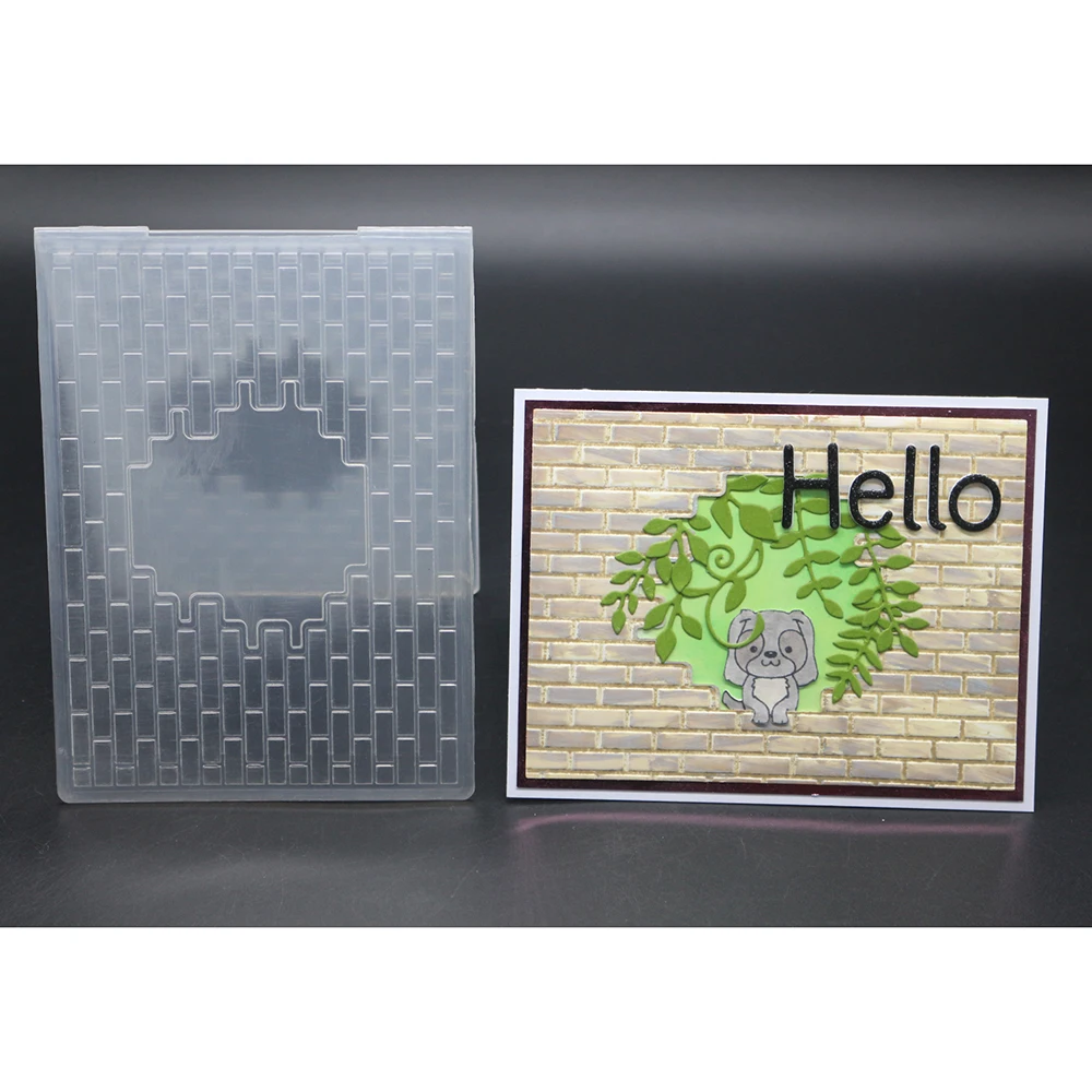 

HamyHo Clear Wall Cover Frame Metal Steel Cutting Dies Stencil for DIY Scrapbooking Crafts Paper Decorative Card Embossing Dies