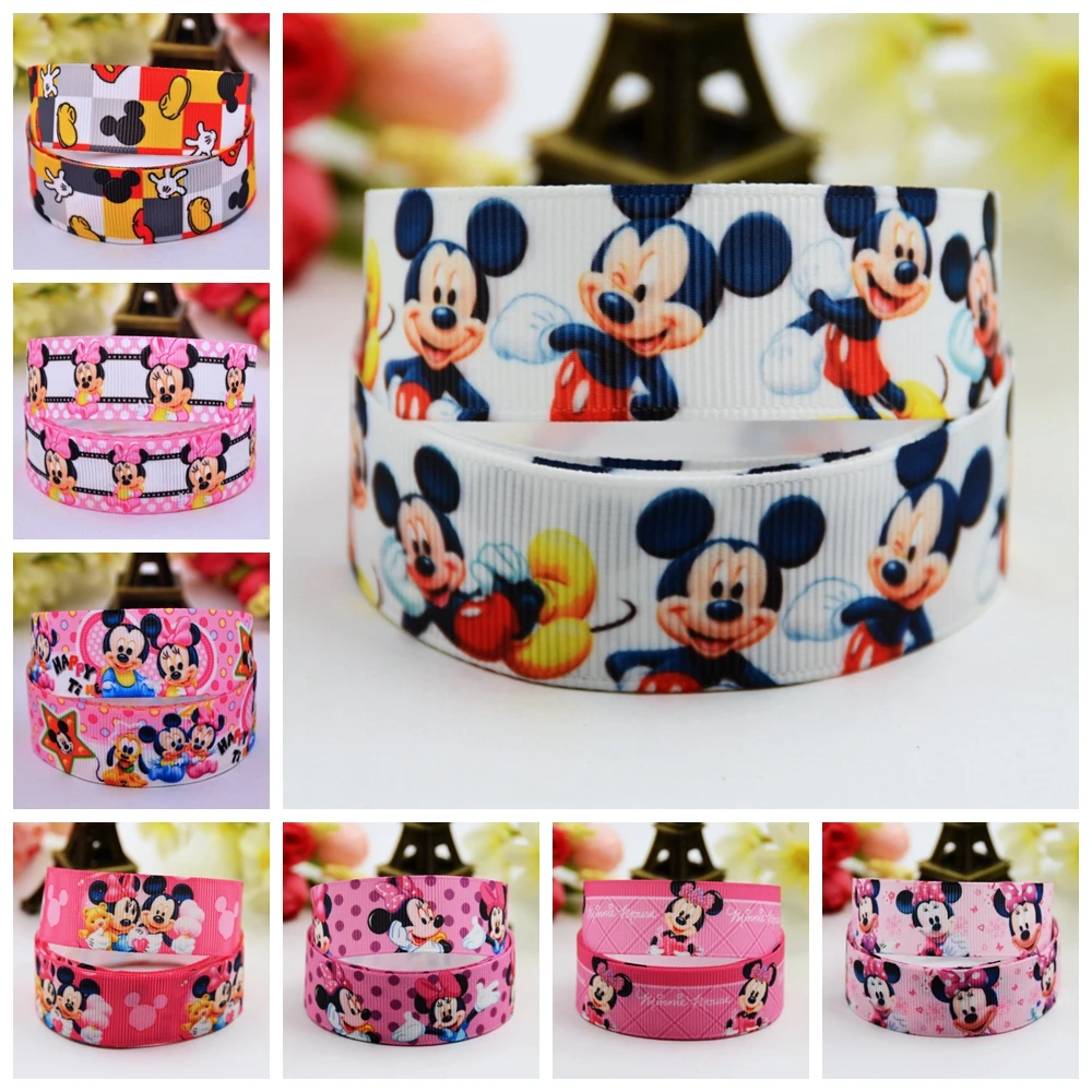 

7/8" Kawaii Cartoon Ribbon For Diy Hairbow headwear printed grosgrain ribbon gift decoration ribbons sewing supplies