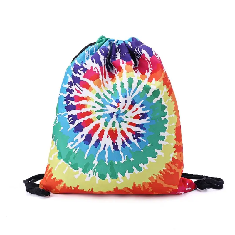 

3D Printing Drawstring Backpack Bag String Sackpack Outdoor Sports Travel Cinch Sack