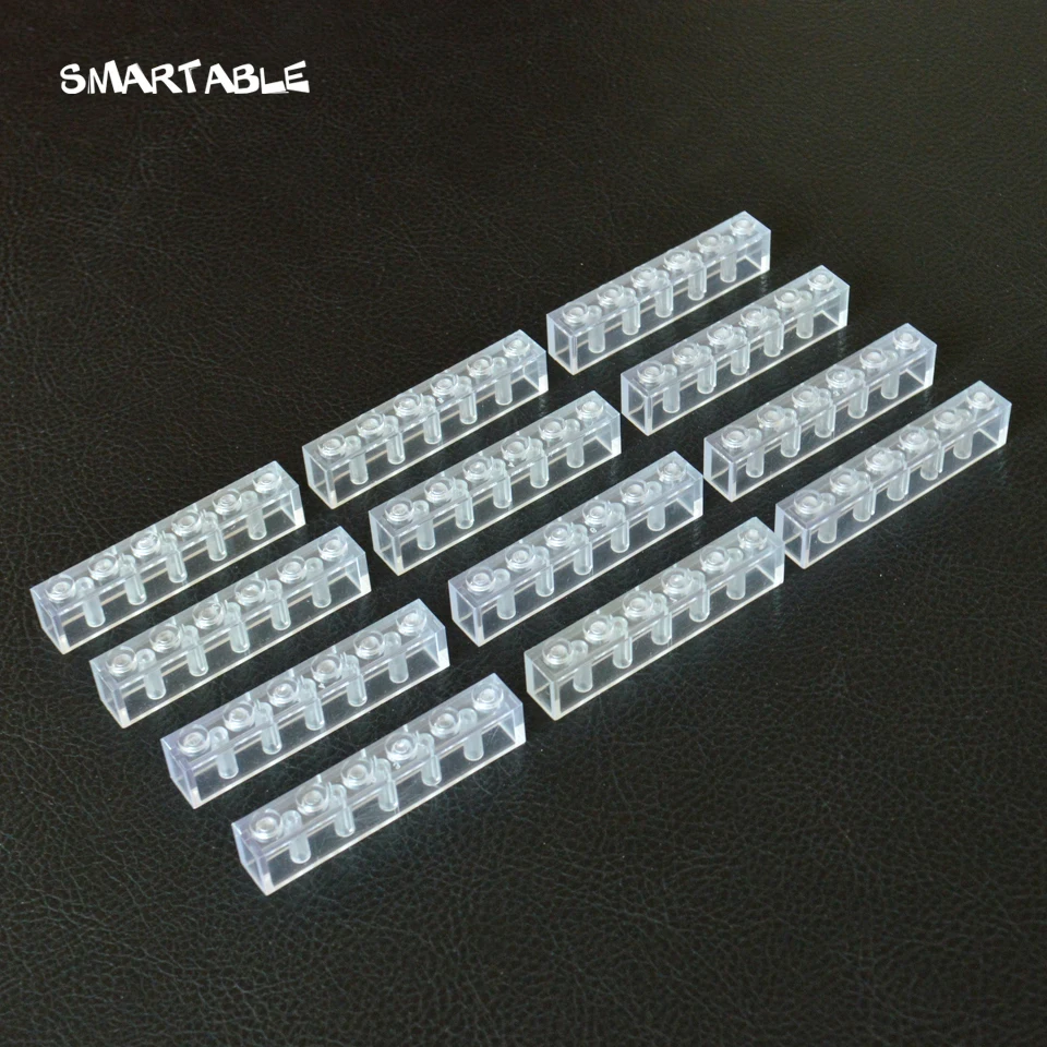 

Smartable Transparent Clear Brick 1x6 Building Blocks DIY Creative Toys For Children Compatible Major Brands 3009 Toys 42pcs/lot