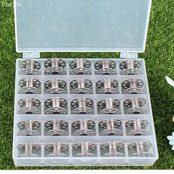 

Prajna New Arrival Empty Bobbins For Sewing Machine Bobbin Box Brother Janome Singer Home Clothing Supply Steel Color Spools