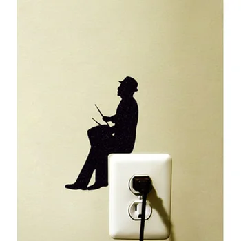 

Drummer Music Fashion Vinyl Switch Sticker Bedroom Home Decor Decal 5WS0060