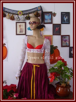 

Belly dance top lace belly dance short sellves Breast careTop DU08