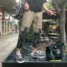 Осень, мужские, новые, модные, повседневные штаны, хип-хоп, штаны-шаровары, камуфляжные штаны