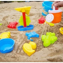 Игровой песок, Пляжная игрушка детская форма Лопата миниатюрный инструмент кукла играть песок ведро большой малыш милый пластиковый набор песочные часы игровой дом игрушки