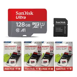 Оригинальный sandisk Ultra Micro SD Card Class 10 16 ГБ 32 ГБ MicroSD 64 ГБ 128 ГБ A1 100 МБ/с. оптовая продажа microSDHC/SDXC UHS-1 карты памяти