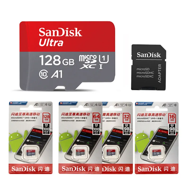 Лучший Карта памяти Micro SD Ultra Micro SD Card Class 10 16 gb 32 gb MicroSD 64 gb 128 gb A1 100 МБ с. оптовая продажа microSDHC SDXC UHS 1 карты памяти