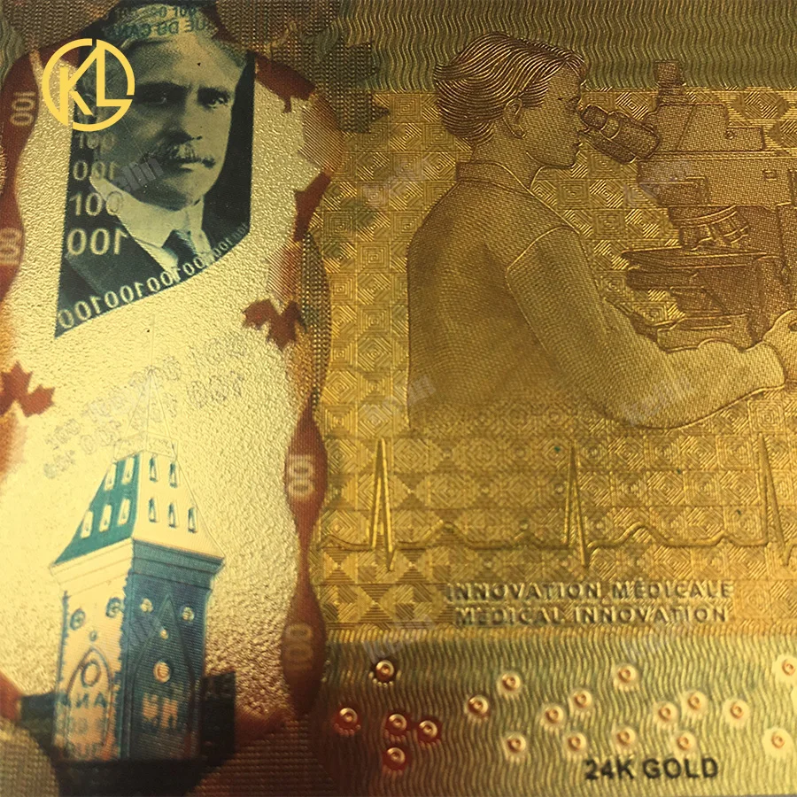 10 шт./лот Banque Du Канада сувенирная банкнота 100 долларов Изысканная для сувенирной