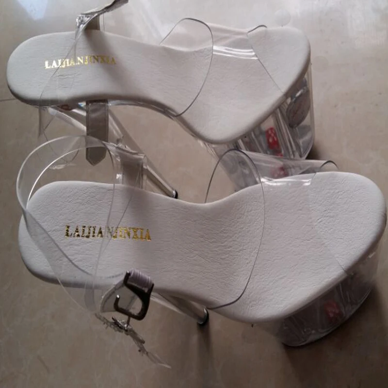 Сексуальная танцевальная обувь laijianjinxia/Обувь для танцев на шесте обувь на высоком каблуке 20 см босоножки на прозрачной платформе и тонком каблуке модельная танцевальная обувь E-006