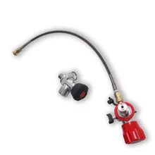 AC301 торговля безопасный углерод высокого давления волокна цилиндр клапан с манометром+ заправочная станция с шлангом Прямая