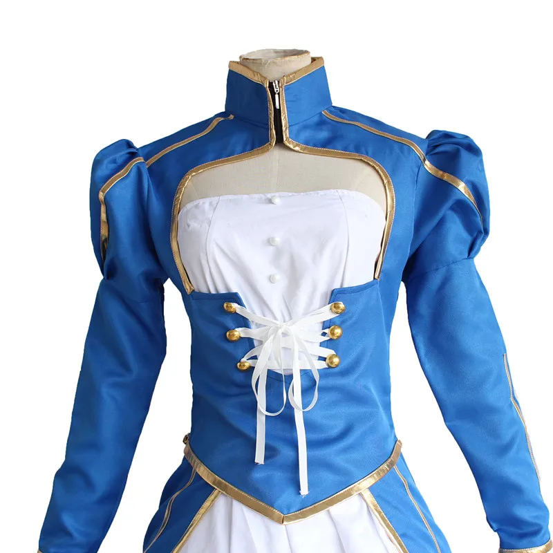 Голубое платье Saber косплей Fate Stay Night Zero U.B.W TE японское аниме для женщин Хэллоуин