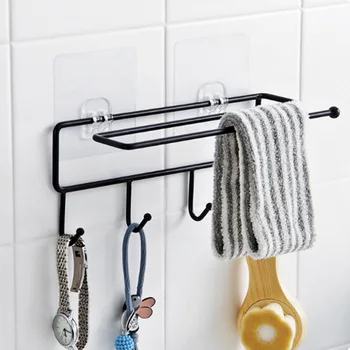 

Cupboard Hanging Kitchen Hook Hanger Strong Suction Cup Hook For Bags Towel Iron Kitchen Storage Rack Storage Organizer Holder