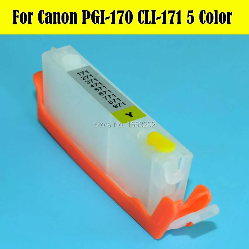 5 цветов 170 171 чернильный картридж для принтера Canon принтерам PIXMA MG5710 MG6810 принтер с