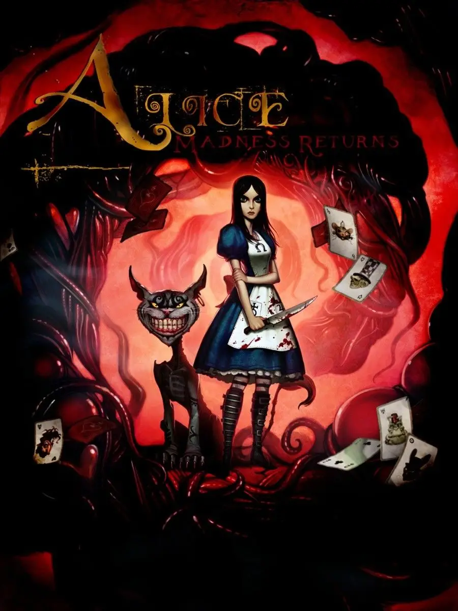 Home Decor Alice Madness Returns-Silk Art Poster Wall Sicker Decoration Gift